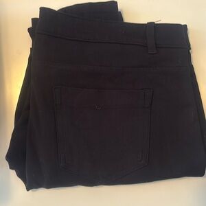 Straight leg stretchy black pants
